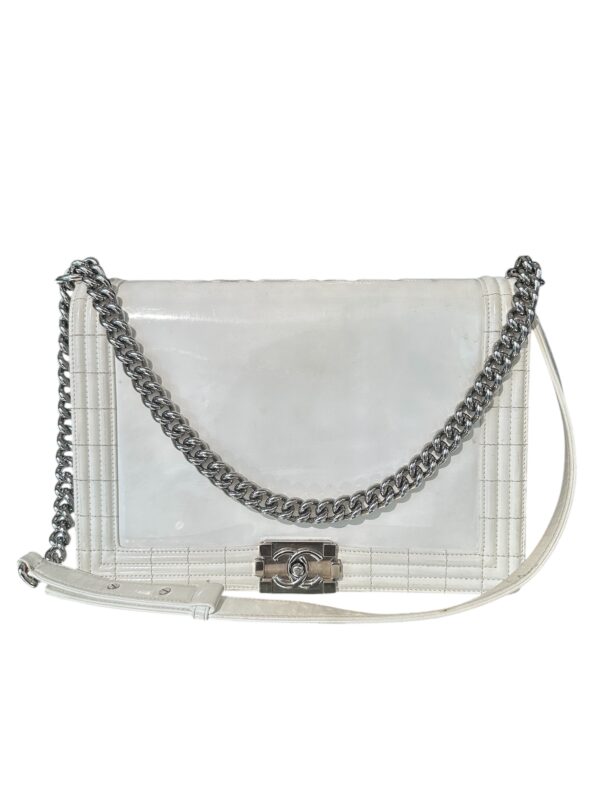 Bolsa Chanel Boy Off White