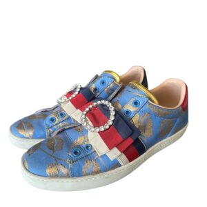 Tênis Gucci Lace Crystal Sylvie Web