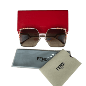 Óculos de Sol Fendi Square Dots Rosa